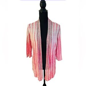 Chicos Open Front Lightweight Cardigan Sweater Size Small 0